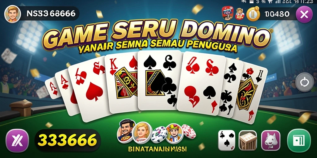 Tampilan gameplay seru dalam game Domino 333666.