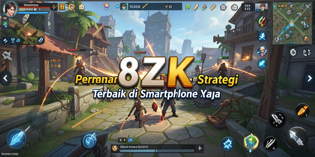 Tampilan gameplay strategis yang mendalam di 8ZK.