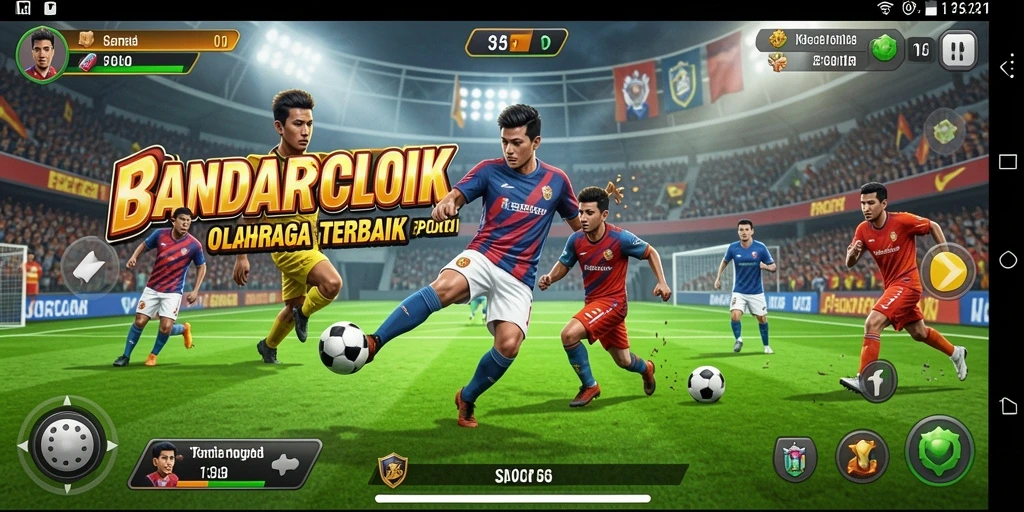 Tampilan seru gameplay BANDARCOLOK dengan aksi olahraga yang mendebarkan.