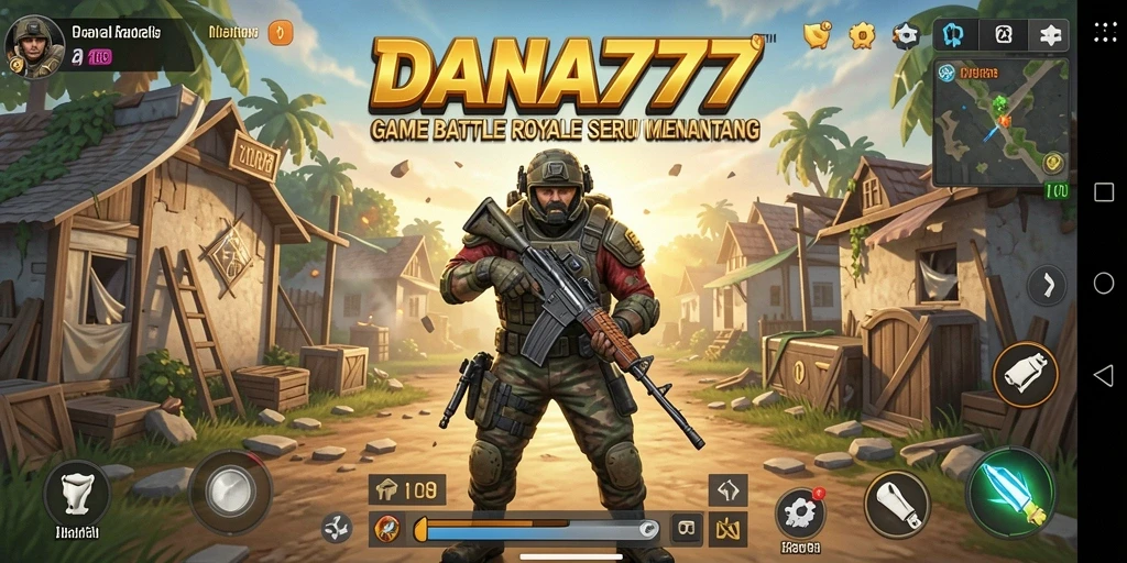 Screenshot DANA777 yang menunjukkan aksi seru gameplay Battle Royale.