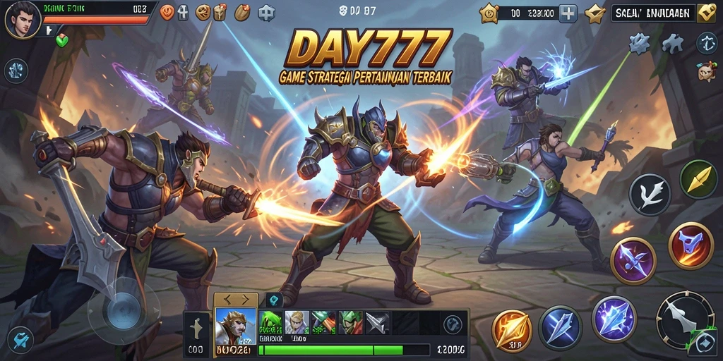 Tampilan gameplay DAY777 yang mendebarkan dengan strategi pertarungan.