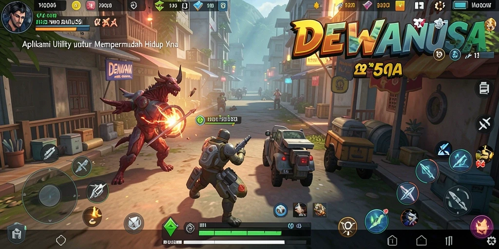 Tampilan screenshot DEWANUSA yang menunjukkan fitur utama aplikasi Utility.