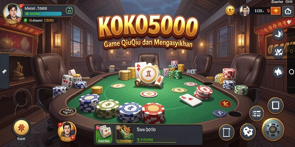 Screenshot utama KOKO5000 dengan gameplay seru QiuQiu.