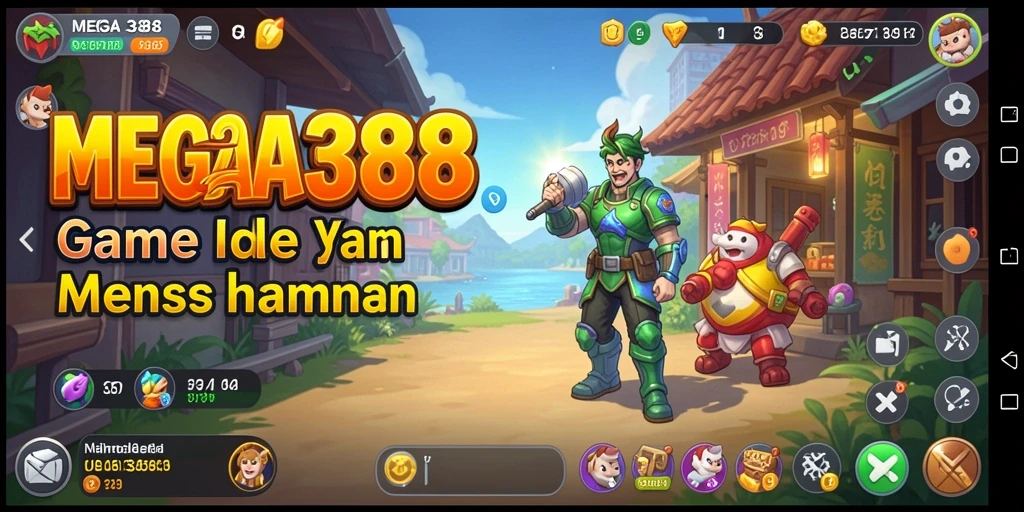 Tampilan gameplay seru dari MEGA388 dalam suasana Idle.