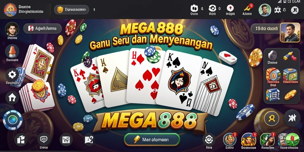 Tampilan gameplay seru dari MEGA888 dalam permainan Domino.