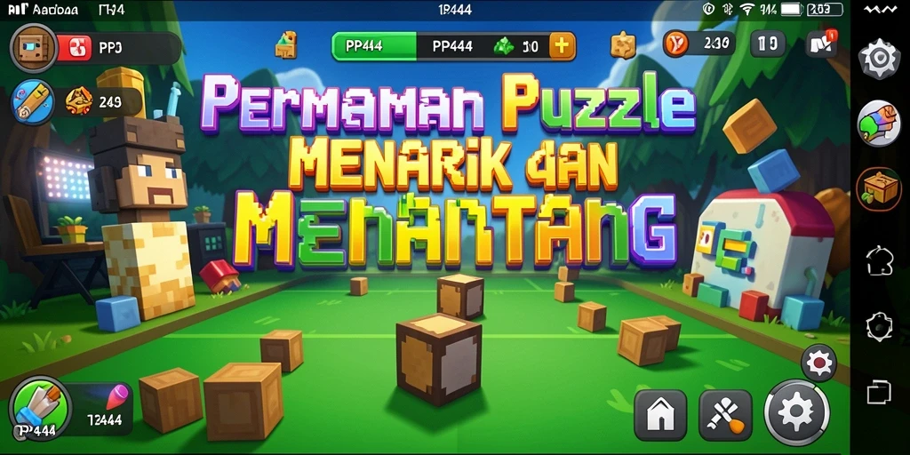 Screenshot gameplay PP444 menampilkan tantangan Puzzle seru.