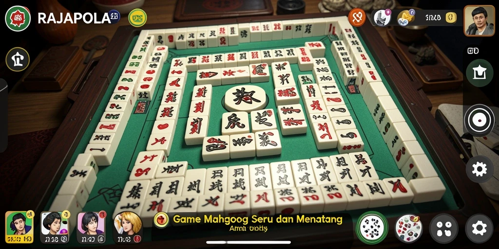 Tampilan gameplay menawan dalam RAJAPOLA, tantangan Mahjong yang menarik.