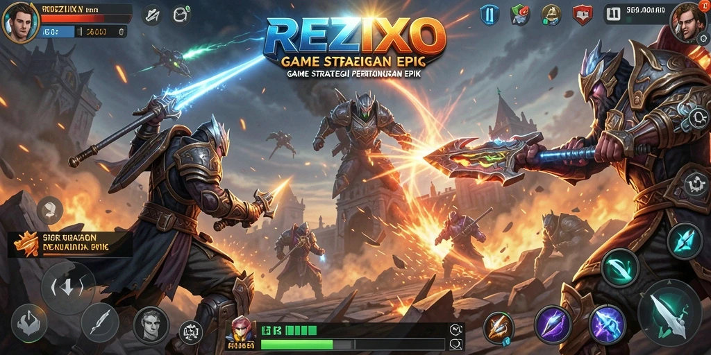 Tampilan menarik dari gameplay REZIXO yang penuh strategi.