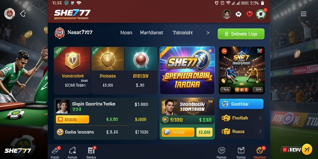 Tampilan gameplay aplikasi Sportsbook SHE777 yang menarik dan interaktif.