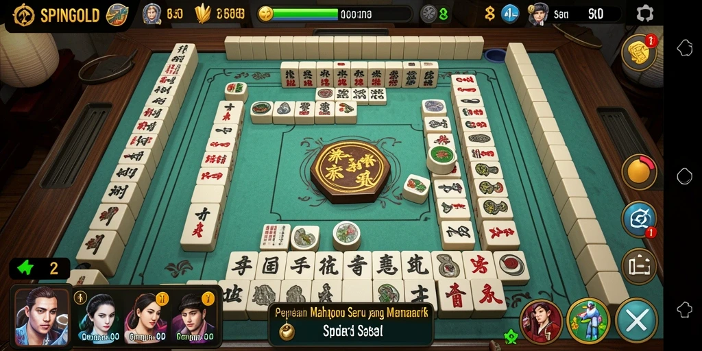 Gameplay menarik dari SPINGOLD yang menampilkan keindahan Mahjong.