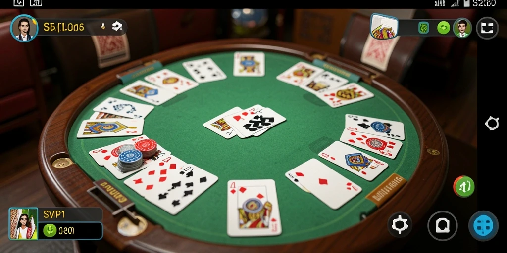 Screenshot gameplay SVIP1 yang menampilkan suasana seru permainan Gaple.