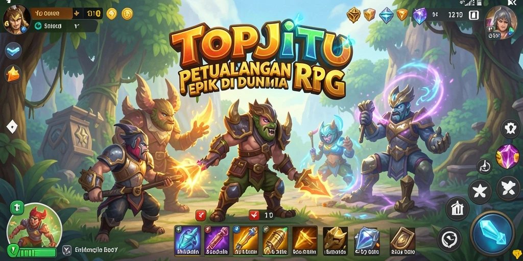 Tampilan gameplay TOPJITU yang epik dan mendebarkan.