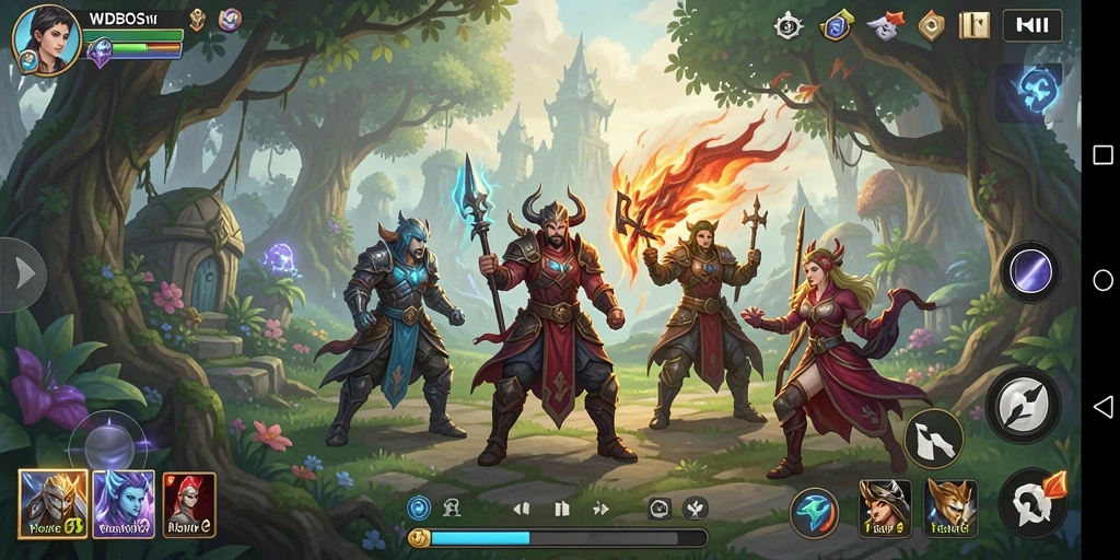 Tangkapan layar WDBOS yang menunjukkan aksi pertarungan RPG yang mendebarkan.