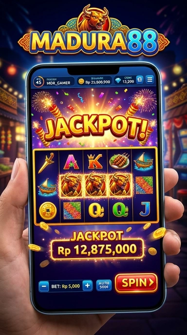 Screenshot aplikasi utama pada madura88 dengan desain yang bersih.